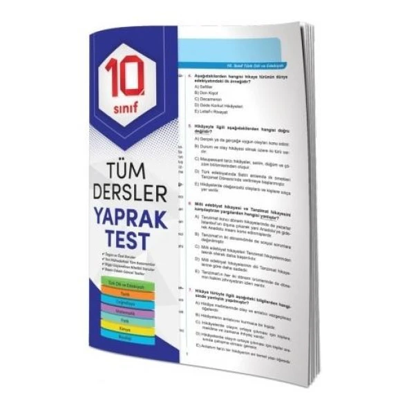 Element Yayınları 10.sınıf Tüm Dersler Yaprak Test ürün görseli 1
