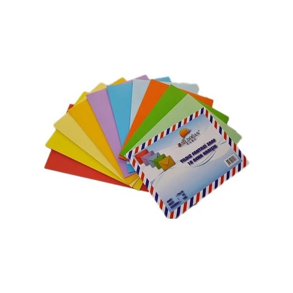 Asil 10 Renk Karışık 13x18 cm Zarf ürün görseli 1