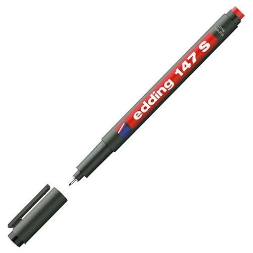 Edding 147 S Asetat Kalemi Silgili Kırmızı ürün görseli 1