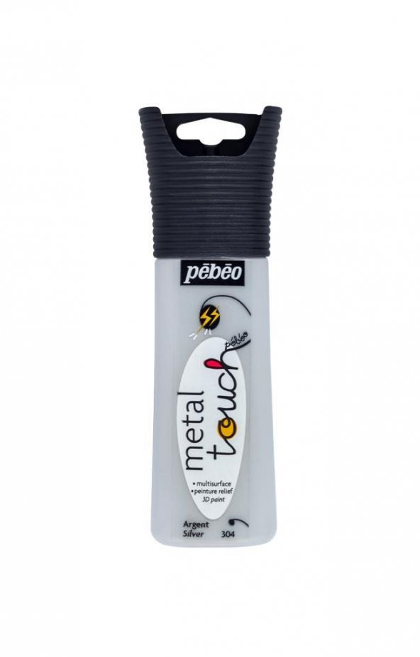 Pebeo Touch Deco Ahşap Boyası 30 ML Metal Gümüş ürün görseli 1