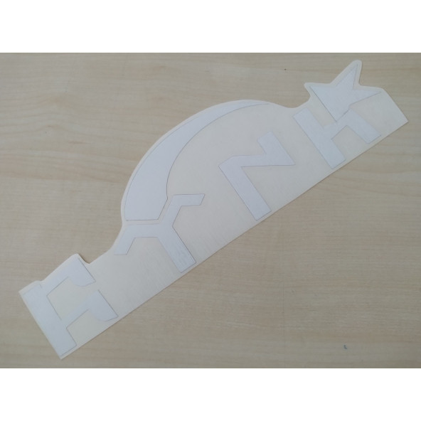 GÖKTÜRKÇE TÜRK STİCKER Beyaz 26,5x8cm TÜRK YAZISI - TÜRK ETİKETİ - TÜRK ÇIKARTMASI ürün görseli 1