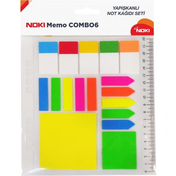 Noki 12706 Memo Combo 6 Yapışkanlı Not Kağıdı ürün görseli 1