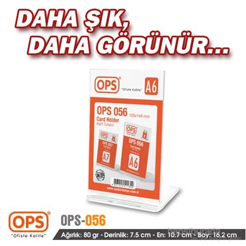 Ops OPS056 A6 Kart Tutucu (Şeffaf) - Resim 2