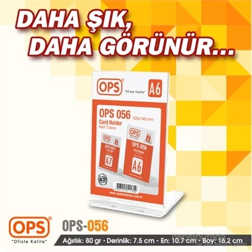 Ops OPS056 A6 Kart Tutucu (Şeffaf) - Resim 3