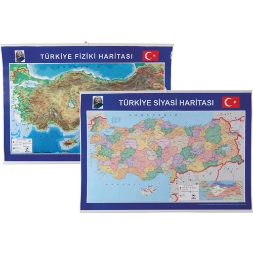 Gülpaş 999 Harita Türkiye Fiziki Ve Siyasi 70-100 ürün görseli 1