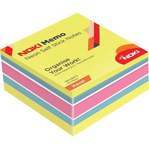 Noki Memo 75X75 Neon Yapışkanlı Küp Blok 450 Sf Havai ürün görseli 1