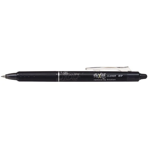 Pilot Frixion Ball Clicker 0.7 Silinebilir Roller Kalem Siyah ürün görseli 1