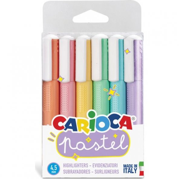 Carioca Fosforlu Pastel İşaretleme Kalemi 6Lı ürün görseli 1