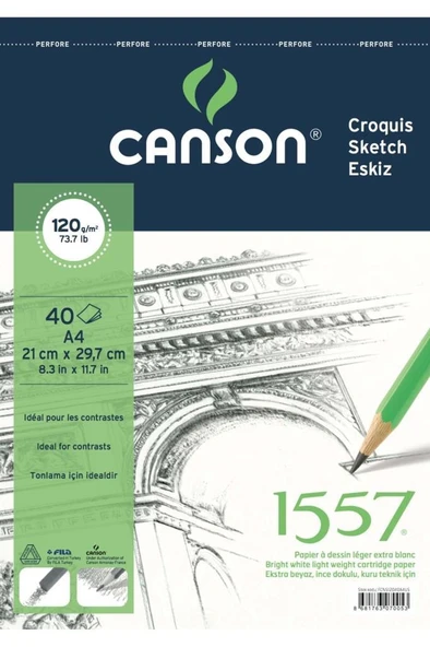 Canson Çizim Blok 1557 A4 120 Gr 40Yp 120A440Us ürün görseli 1