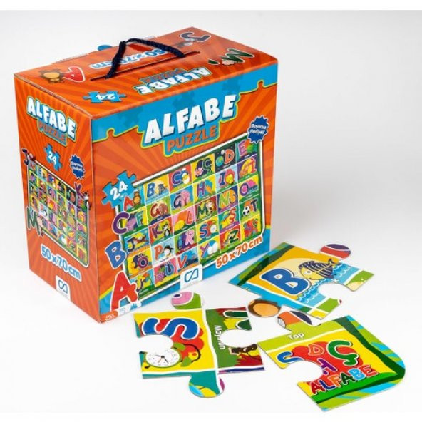 Ca Games 24 Parça Alfabe Eğitici Maxi Boy Puzzle - 70X50 Cm ürün görseli 1