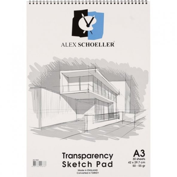 Alex Schoeller Schoeller Eskiz Blok Transparan Spiralli A3 50/55gr. 30 Yaprak ALX-822 ürün görseli 1