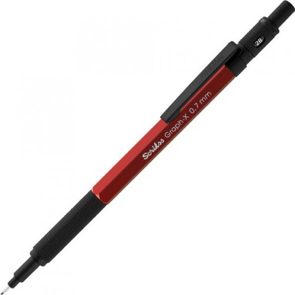 Scrikss Graph-X Metal Versatil Kalem 0.7 Mm Kırmızı ürün görseli 1