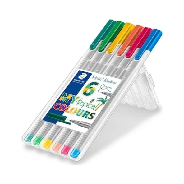 Staedtler Finelıner Triplus 6Lı Tropik. 334 Sb6Cs4 ürün görseli 1