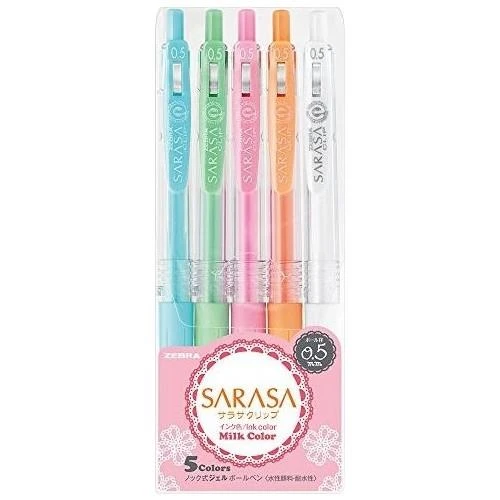 Zebra Sarasa Clip Jel Roller Kalem 5'Li Milk Color Set 0.5Mm ürün görseli 1