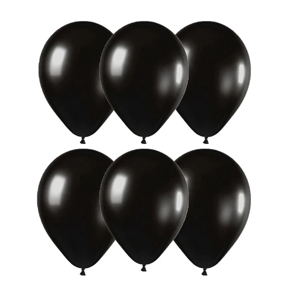 Gemar Metalik Balon İthal 100'LÜ Siyah ürün görseli 1