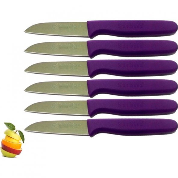 Sürmene Sürbisa 061007 Meyve Bıçağı 6 Lı Set Mor ürün görseli 1