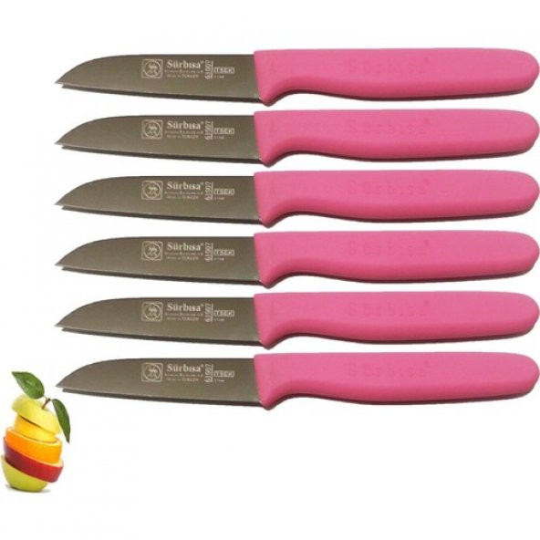 Sürmene Sürbisa 061007 Meyve Bıçağı 6 Lı Set Pembe ürün görseli 1
