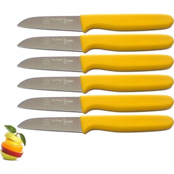 Sürmene Sürbisa 061007 Meyve Bıçağı 6 Lı Set Sarı ürün görseli 1