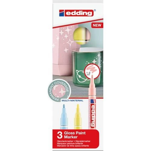 Edding E 751 Boya Dekorasyon Kalemi Kutu Pastel 3l'ü ürün görseli 1