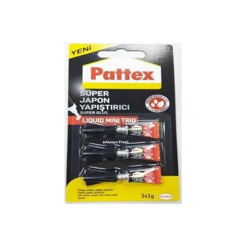 Pattex Süper Mini Japon Yapıştırıcı 3x1Gr ürün görseli 1