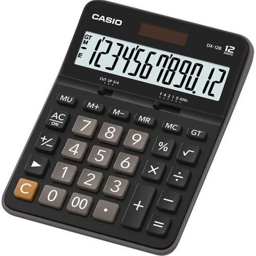 Casio Dx-12b-Bk 12 Hane Masaüstü Hesap Makinesi ürün görseli 1