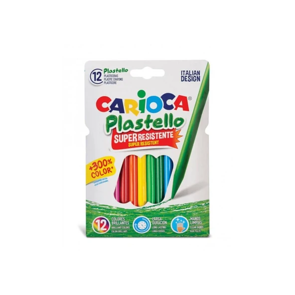 Carioca Elleri Kirletmeyen Yıkanabilir Pastel Boya Kalemi 12'li 42711 ürün görseli 1