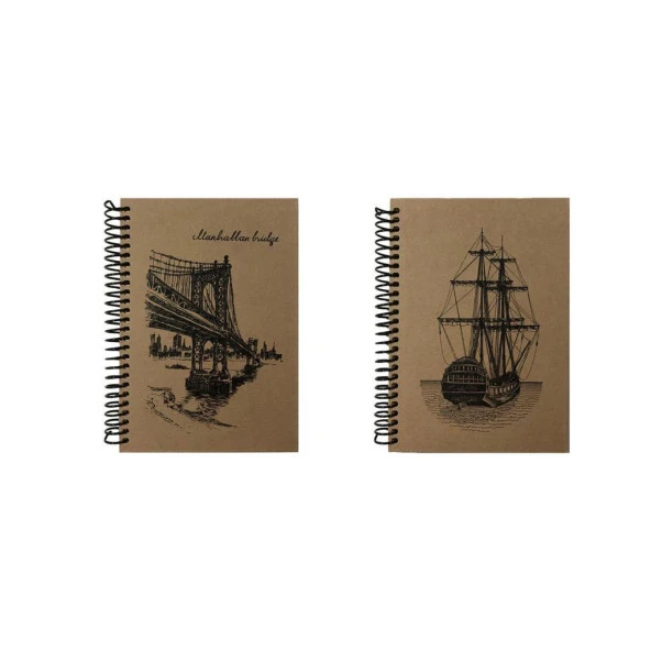 Tokaç 16x23 Kraft Spiralli Defter 80 Yp. Kareli 2'li ürün görseli 1