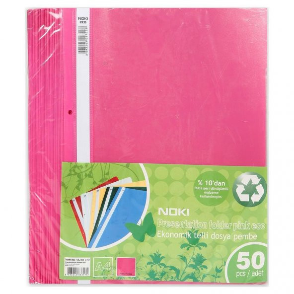 Noki Eco Telli Dosya 4828-070 50Li K. Pembe ürün görseli 1