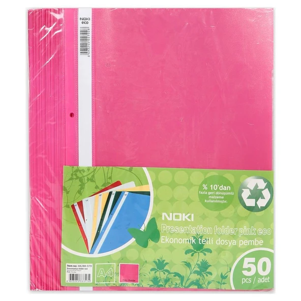 Noki Eco Telli Dosya 4828-070 50'Li K. Pembe ürün görseli 1