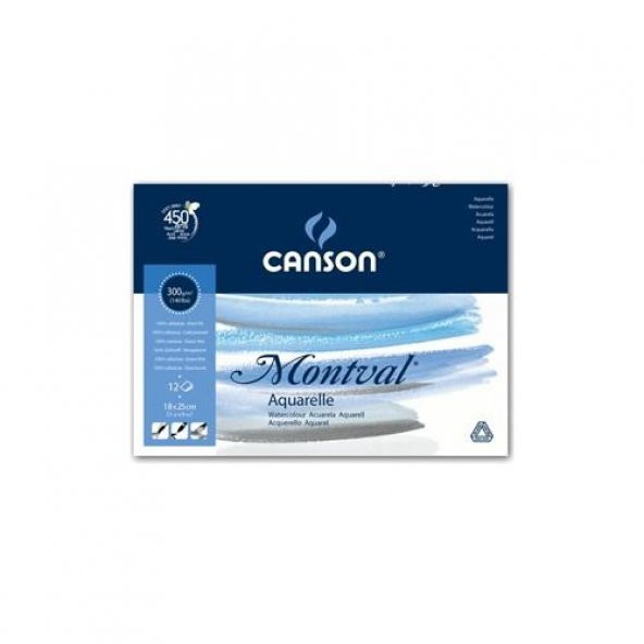 Canson Montval 18x25 Pad Canmontv 12 Sayfa 300 Gr. Suluboya Blok ürün görseli 1