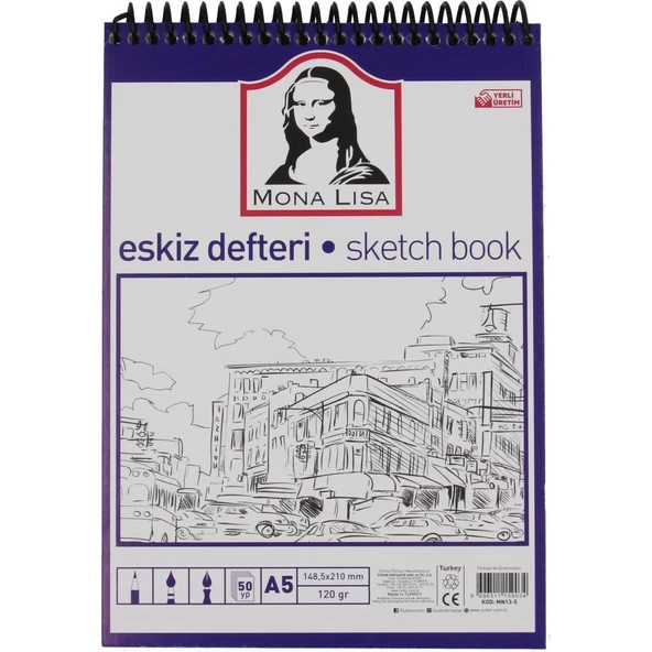 Südor Eskiz Defteri Mona Lisa A5 120 Gram 50 Yaprak ürün görseli 1