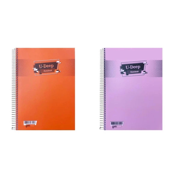 Umut U-DEEP A4 Spiralli Defter Pp. Kapak 120 Yp. Çizgili 2'Lİ ürün görseli 1