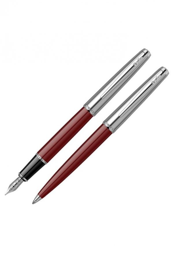 Scrikss Dolmakalem+Tükenmez 78 Bordo Lüks Kutu ürün görseli 1