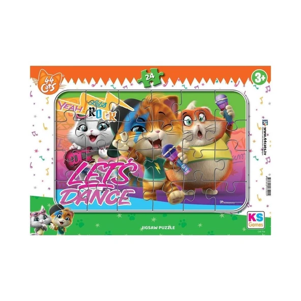 Ks Games 44 Cats 24 Parça Frame Puzzle ürün görseli 1