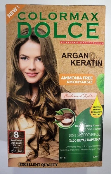 Colormax Amonyaksız Saç Boyası - 8 Açık Kumral ürün görseli 1