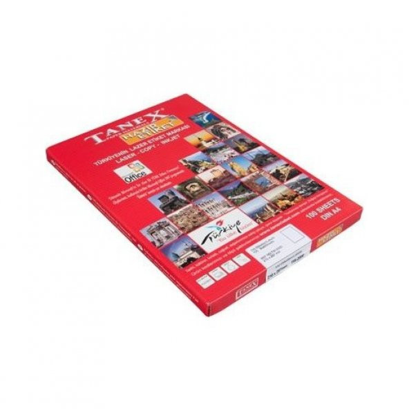 Tanex Tw-2280 22X12 Mm Laser Etiket 100 Ad. ürün görseli 1
