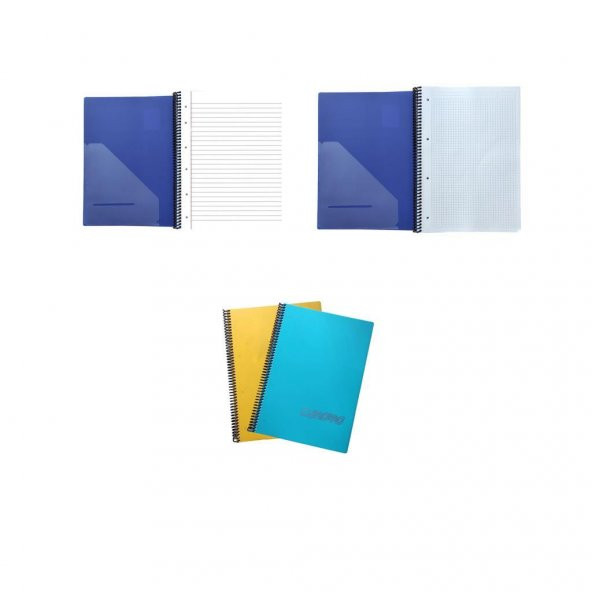 Gıpta Chromo 80 Yp. A4 Spiralli Pp. Kapak Defter 1 Çizgili + 1 Kareli ürün görseli 1