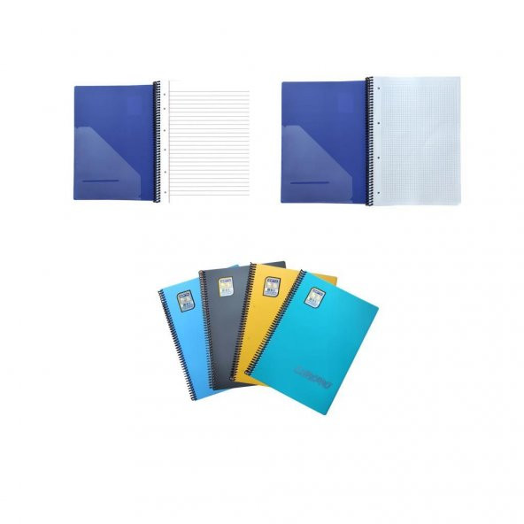 Gıpta Chromo 80 Yp. A4 Spiralli Pp. Kapak Defter 2 Çizgili + 2 Kareli ürün görseli 1