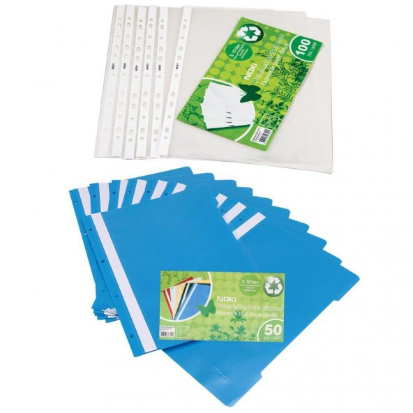 Noki Eco Telli Dosya 50li + Noki Eco Poşet Dosya 100 lü ürün görseli 1
