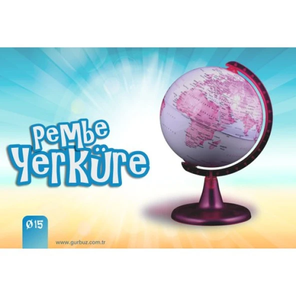 Gürbüz 15 Cm Pembe Dünya Küre, 43152 - Resim 2