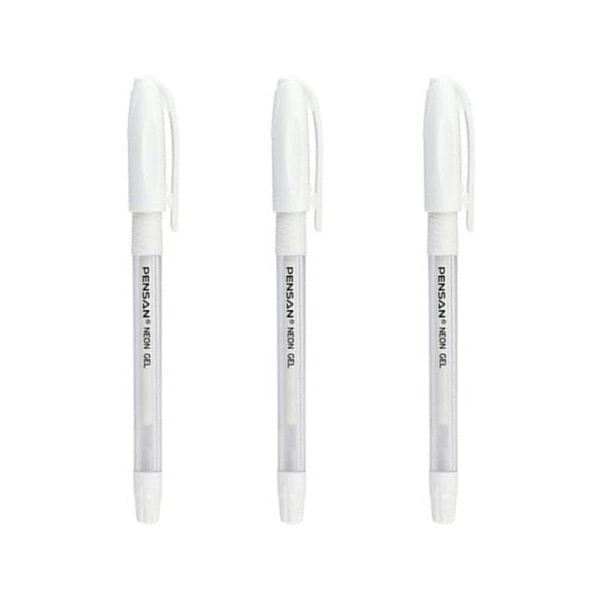 Pensan Jel Kalem Neon 1.0 Mm Beyaz 3 Adet ürün görseli 1