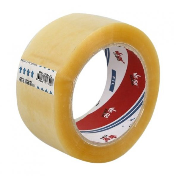 Vege (Fil) Koli Bandı 45 mm X100 Metre Şeffaf 12 Adet ürün görseli 1