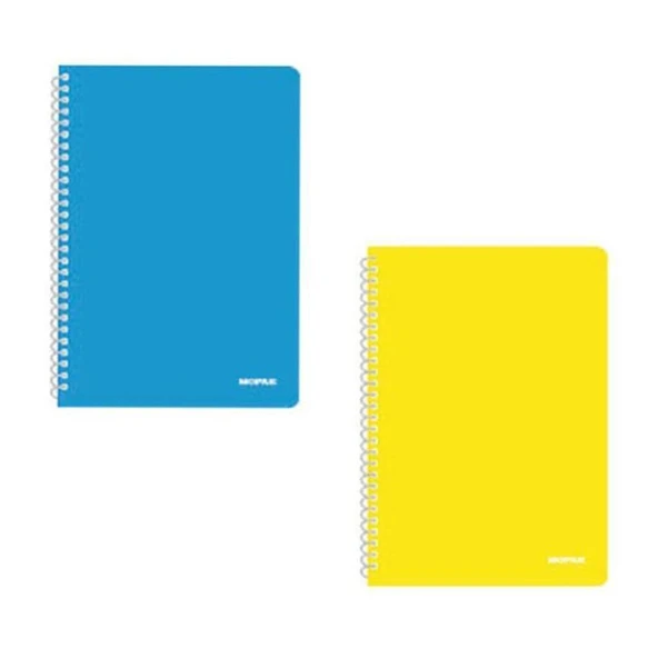 Mopak Neon Serisi Spiralli Defter PP Kapak 96 Yaprak Kareli 2'Lİ ürün görseli 1