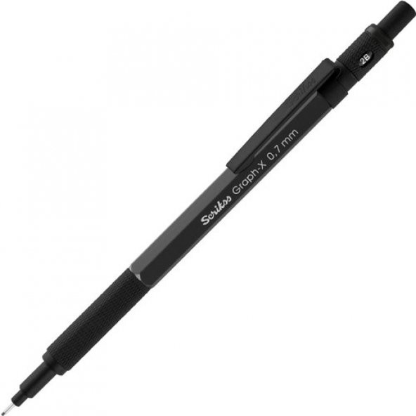 Scrikss Graph-X Metal Versatil Kalem 0.7 Mm Mat Siyah ürün görseli 1