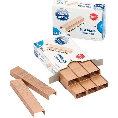 Delta Bakır Zımba Teli 24 6 1000 lik 10 Pakett ürün görseli 1