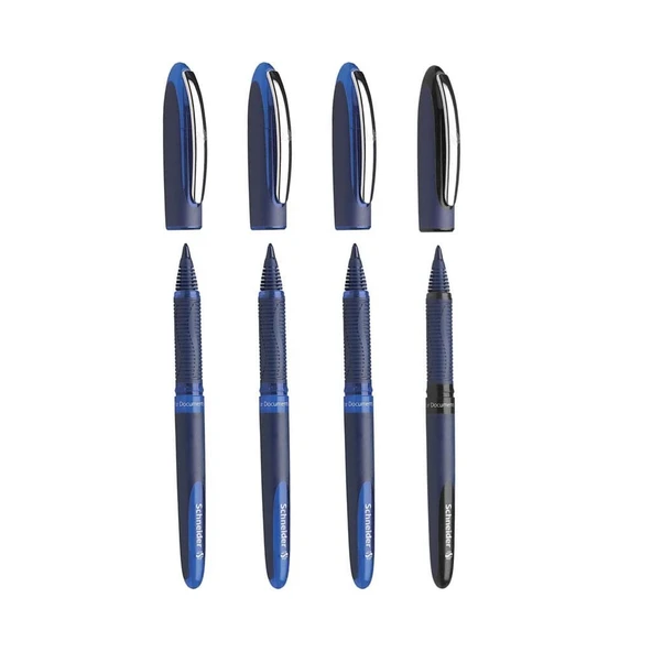 Schneider One Business 0,6 Mm Roller İmza Kalemi 3 Mavi 1 Siyah ürün görseli 1