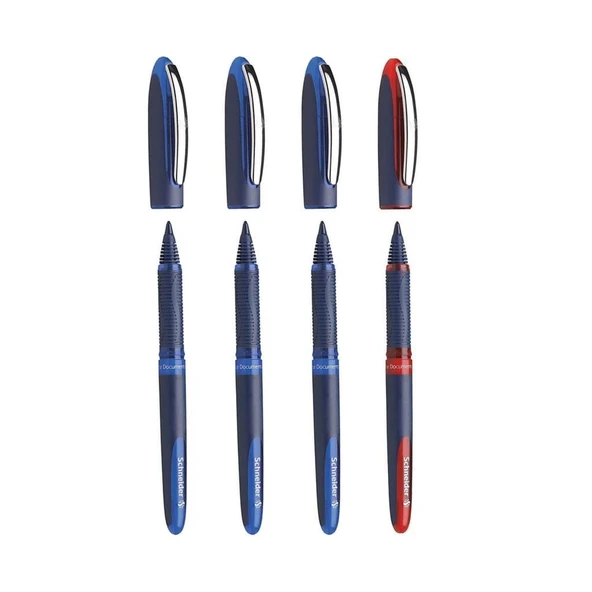 Schneider One Business 0,6 Mm Roller İmza Kalemi 3 Mavi 1 Kırmızı ürün görseli 1