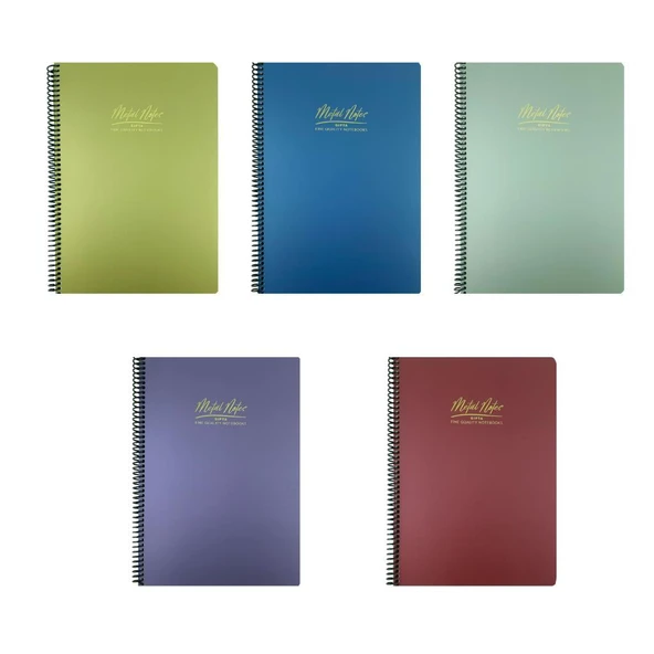Gıpta Metal Notes A4 Spiralli Defter PP Kapak 100 Yaprak Kareli 5'Lİ ürün görseli 1