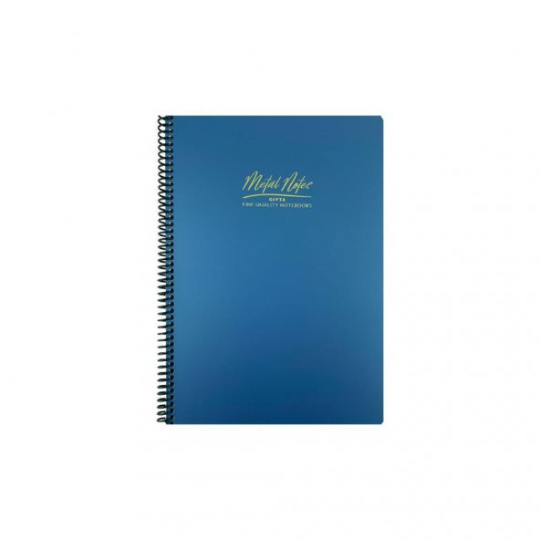 Gıpta Metal Notes A4 Spiralli Defter PP Kapak 100 Yaprak Kareli ürün görseli 1