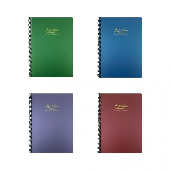 Gıpta Metal Notes A4 Spiralli Defter PP Kapak 100 Yaprak Kareli 4LÜ ürün görseli 1